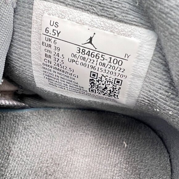 Nike Air Jordan Retro 6 Youth Size 6.5Y Women 8  CT8529-100 Cool Grey White Shoe - Picture 10 of 11